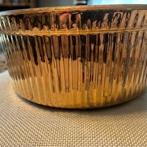 Apilco France Gold Porcelain Soufflé Dish